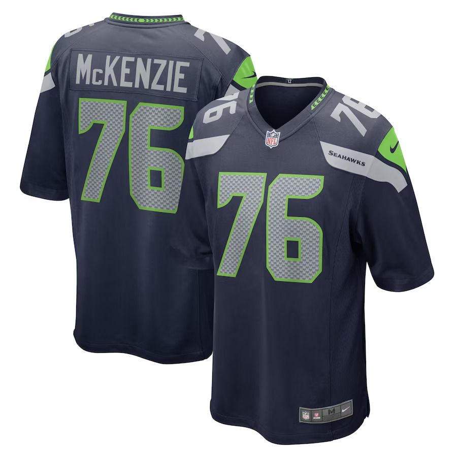 Men Seattle Seahawks #76 Jalen McKenzie Nike College Navy Home Game Player NFL Jersey->seattle seahawks->NFL Jersey